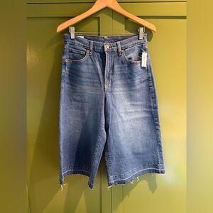 Gap raw edge denim culottes size 6